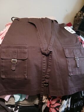 Clio Brown A-Line Cargo Skirt with Belt